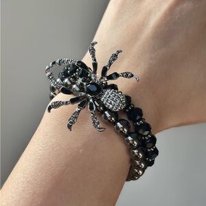 Elegant Black Spider Bracelet